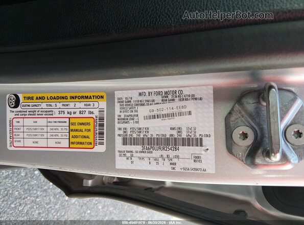 3FA6P0LU9JR254284 2018 FORD FUSION HYBRID Silver Շարժիչի բաժամունքի տեսք