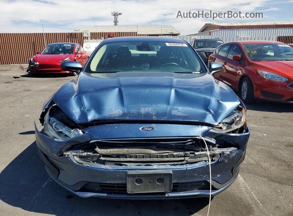 3FA6P0LU9KR181368 2019 FORD FUSION Blue Вид спереду