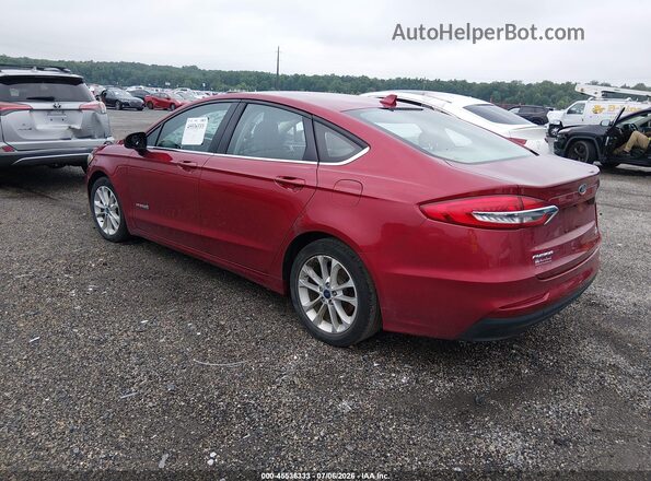 3FA6P0LU9KR199708 2019 FORD FUSION HYBRID Red უკანა მარცხენა