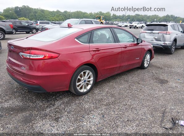 3FA6P0LU9KR199708 2019 FORD FUSION HYBRID Red უკანა მარჯვენა