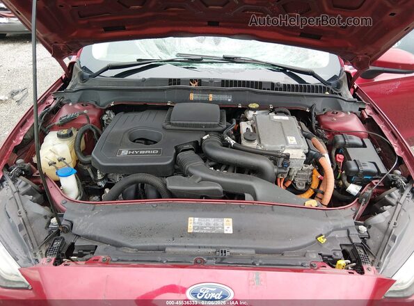 3FA6P0LU9KR199708 2019 FORD FUSION HYBRID Red უკანა ხედი