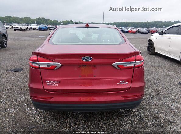 3FA6P0LU9KR199708 2019 FORD FUSION HYBRID Red 