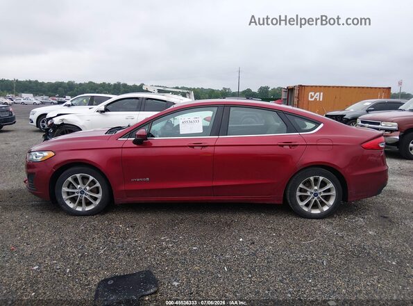 3FA6P0LU9KR199708 2019 FORD FUSION HYBRID Red სალონის 360-გრადუსიანი ხედი