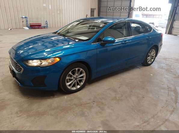 3FA6P0LU9LR226407 2020 FORD FUSION Синий Передняя левая четверть