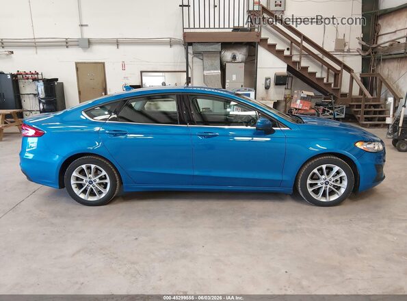 3FA6P0LU9LR226407 2020 FORD FUSION Синий Вид задней части салона