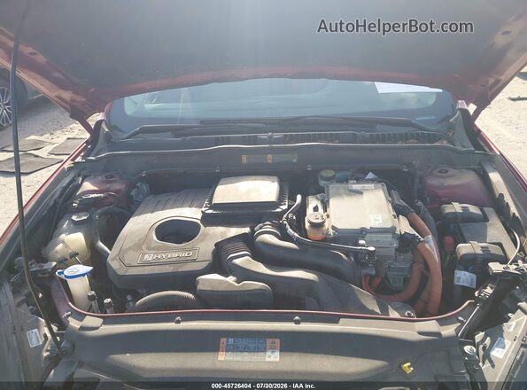 3FA6P0LUXGR404220 2016 FORD FUSION HYBRID Red Вид ззаду