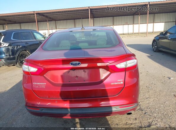 3FA6P0LUXGR404220 2016 FORD FUSION HYBRID Red 