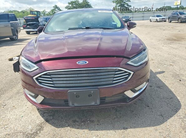 3FA6P0LUXHR167407 2017 FORD FUSION Maroon Դիմացի տեսք