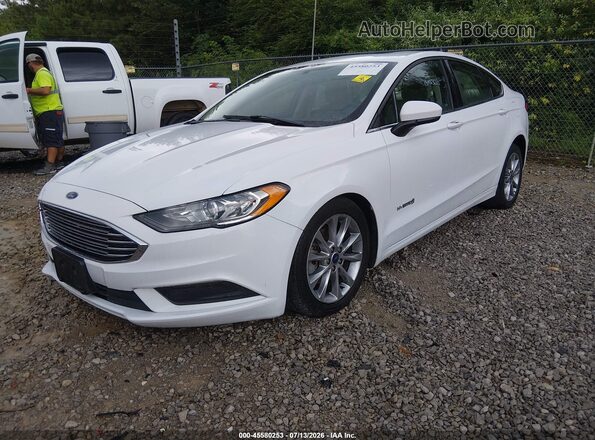 3FA6P0LUXHR295775 2017 FORD FUSION HYBRID White Передня ліва чверть