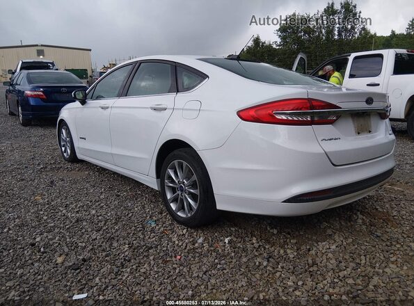 3FA6P0LUXHR295775 2017 FORD FUSION HYBRID White Задня ліва чверть