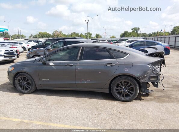 3FA6P0LUXJR116737 2018 FORD FUSION HYBRID Gray Widok wnętrza 360 stopni