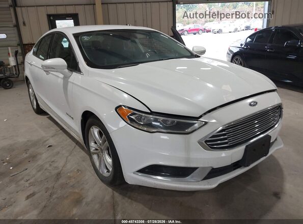 3FA6P0LUXJR171575 2018 FORD FUSION HYBRID White Դիմացի տեսք