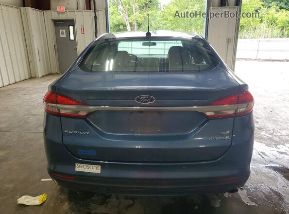3FA6P0LUXJR185346 2018 FORD FUSION Синий Вид сзади