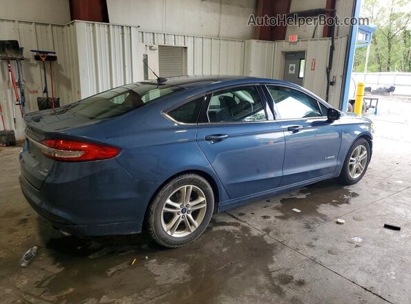 3FA6P0LUXJR185346 2018 FORD FUSION Синий Задняя правая четверть