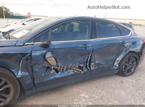 3FA6P0LUXJR213145 2018 FORD FUSION HYBRID Blue Вид спереду