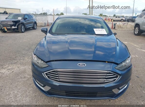 3FA6P0LUXJR213145 2018 FORD FUSION HYBRID Blue Вид щитка приладів