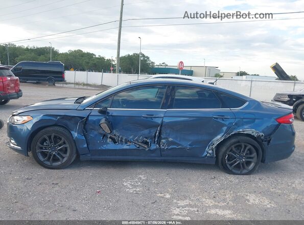 3FA6P0LUXJR213145 2018 FORD FUSION HYBRID Blue Панорамний вид салону 360°