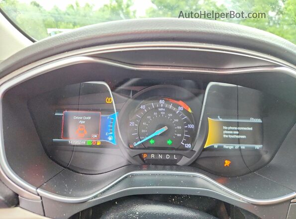 3FA6P0LUXJR259042 2018 FORD FUSION Бежевый Вид щитка приборов