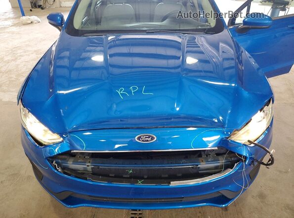 3FA6P0LUXKR100782 2019 FORD FUSION Blue Вид задньої частини салону