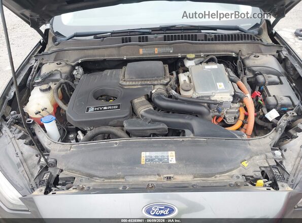 3FA6P0LUXKR149528 2019 FORD FUSION HYBRID Gray Вид ззаду