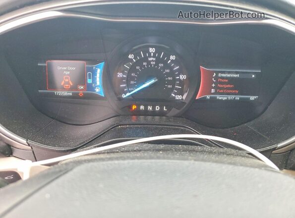 3FA6P0LUXKR158049 2019 FORD FUSION White ხელსაწყოთა პანელის ხედი