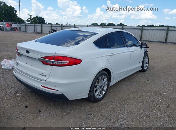 3FA6P0LUXKR274724 2019 FORD FUSION HYBRID White Tył prawy