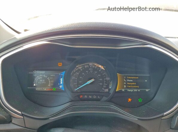 3FA6P0LUXLR199282 2020 FORD FUSION Black Instrument cluster view