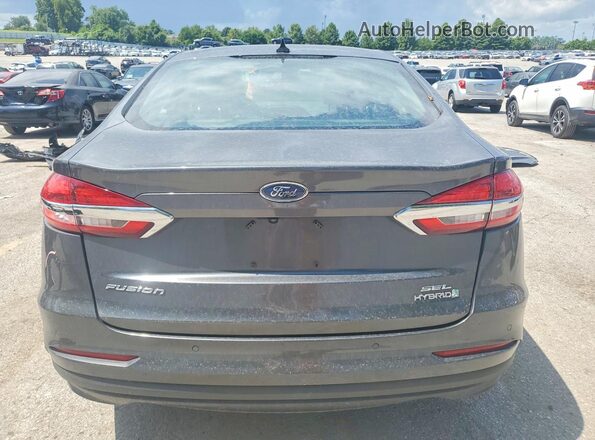 3FA6P0MU0KR131702 2019 FORD FUSION Charcoal Rear view