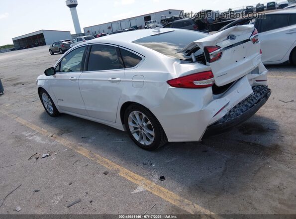 3FA6P0MU3KR172275 2019 FORD FUSION HYBRID White Rear left