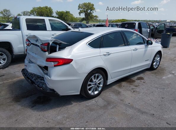 3FA6P0MU3KR172275 2019 FORD FUSION HYBRID White Rear right