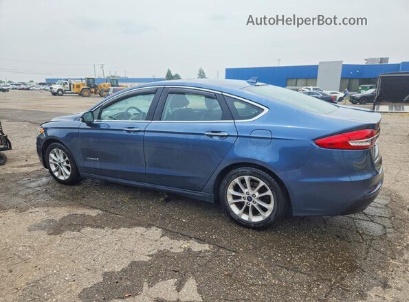 3FA6P0MU4KR185374 2019 FORD FUSION Blue Trasero izquierdo