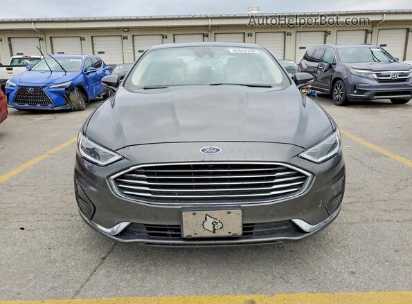3FA6P0MU6KR141019 2019 FORD FUSION Gray წინა ხედი
