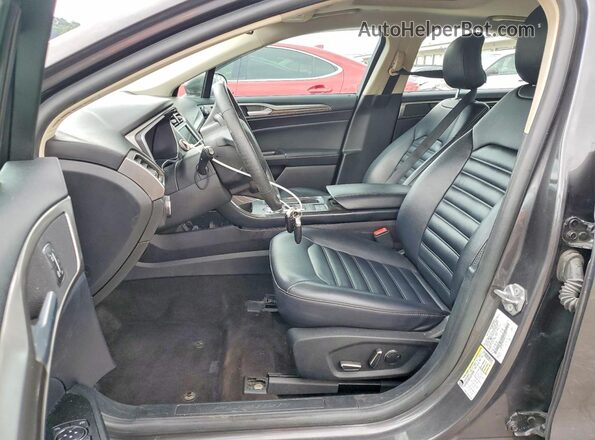 3FA6P0MU6KR141019 2019 FORD FUSION Gray წინა სალონის ხედი