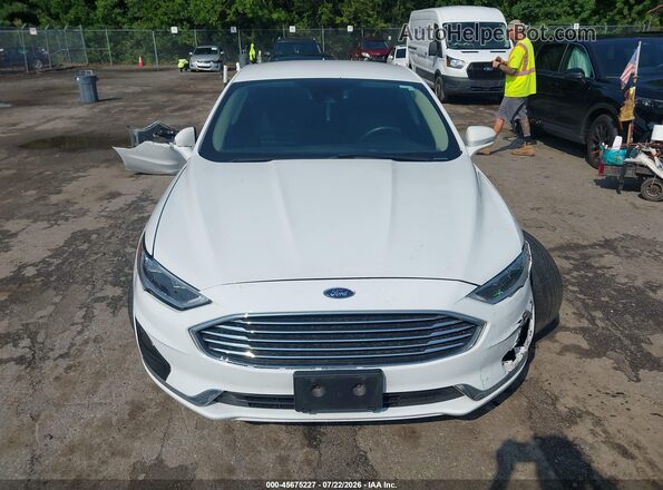 3FA6P0MU7KR139599 2019 FORD FUSION HYBRID White Vista del cuadro de instrumentos