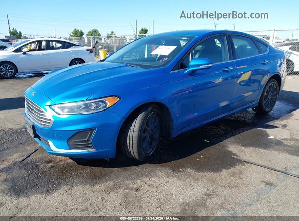 3FA6P0MUXLR234854 2020 FORD FUSION Blue Front left