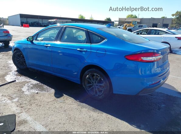 3FA6P0MUXLR234854 2020 FORD FUSION Blue Rear left