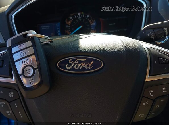 3FA6P0MUXLR234854 2020 FORD FUSION Blue Dashboard view