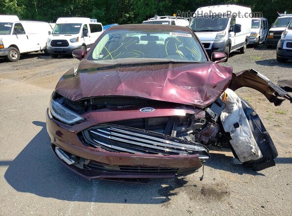 3FA6P0PU0HR410183 2017 FORD FUSION Бордовый Вид спереди