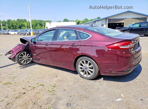 3FA6P0PU0HR410183 2017 FORD FUSION Бордовый Задняя левая четверть