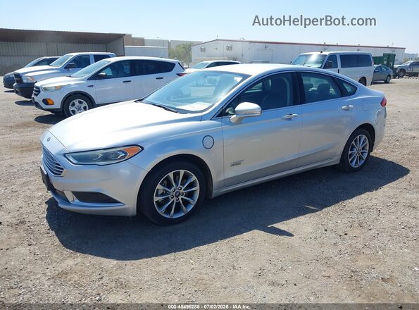 3FA6P0PU0JR273638 2018 FORD FUSION ENERGI Silver წინა მარცხენა ხედი სამი მეოთხედიდან