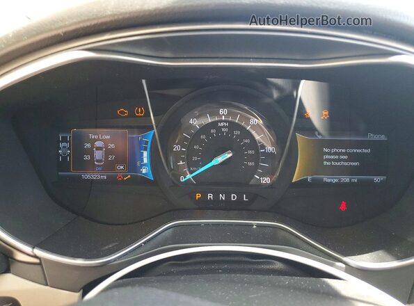 3FA6P0PU1HR282018 2017 FORD FUSION White ხელსაწყოთა პანელის ხედი