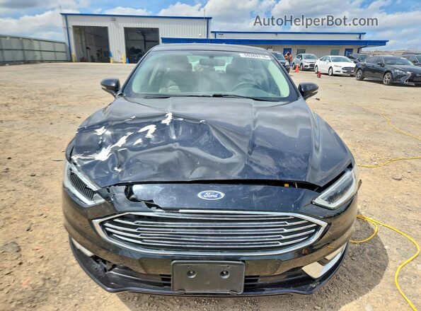 3FA6P0PU3HR186004 2017 FORD FUSION Черный Вид спереди