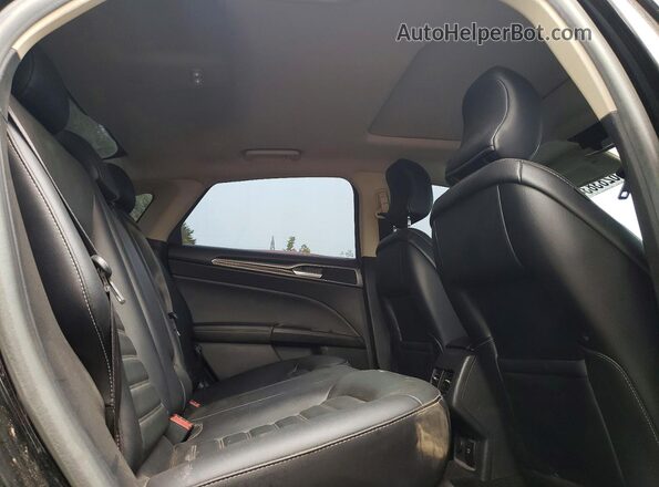 3FA6P0PU9JR130073 2018 FORD FUSION Black Вид задніх сидінь
