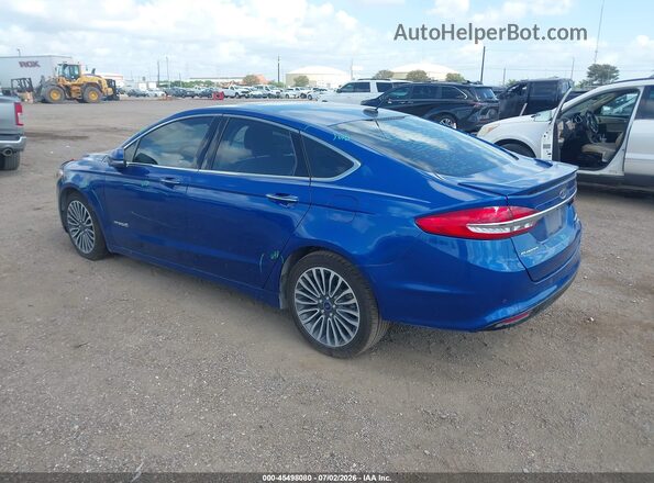 3FA6P0RU0JR132274 2018 FORD FUSION HYBRID Синий Задняя левая четверть