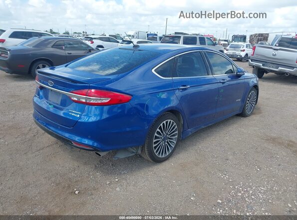3FA6P0RU0JR132274 2018 FORD FUSION HYBRID Синий Задняя правая четверть