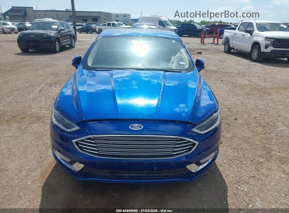 3FA6P0RU0JR132274 2018 FORD FUSION HYBRID Синий Вид щитка приборов