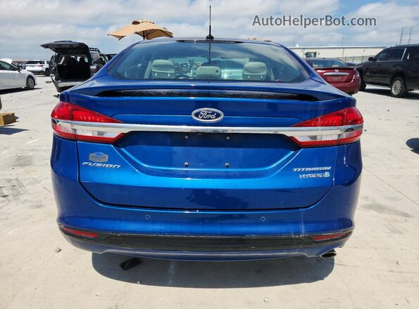 3FA6P0RU2HR399992 2017 FORD FUSION Blue Widok z tyłu