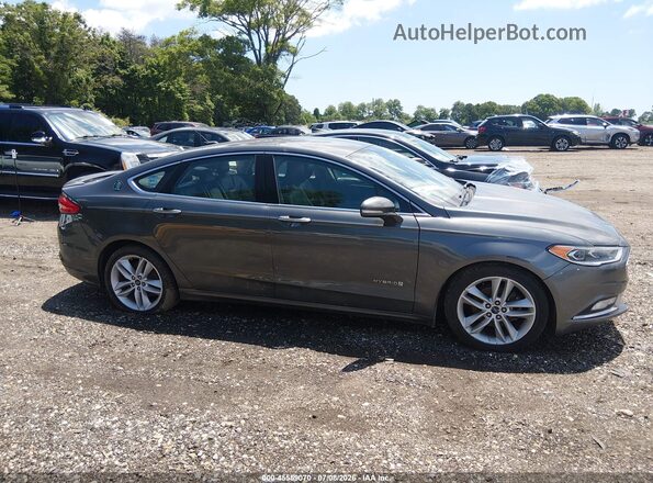 3FA6P0RU2JR151067 2018 FORD FUSION HYBRID Gray Rear interior view
