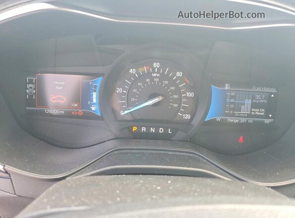 3FA6P0RU2LR129881 2020 FORD FUSION Black Widok zestawu wskaźników