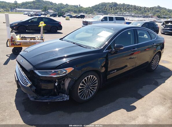 3FA6P0RU3JR248357 2018 FORD FUSION HYBRID Black Front left